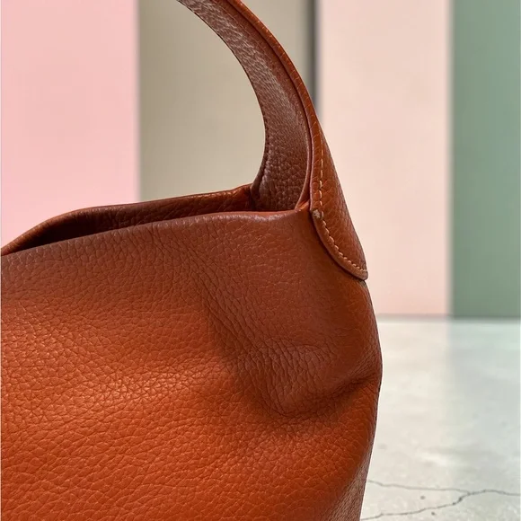 Dooney & Bourke Pebble Leather Florentine Logo Lock Shoulder Bag Rust Color - Picture 4 of 16